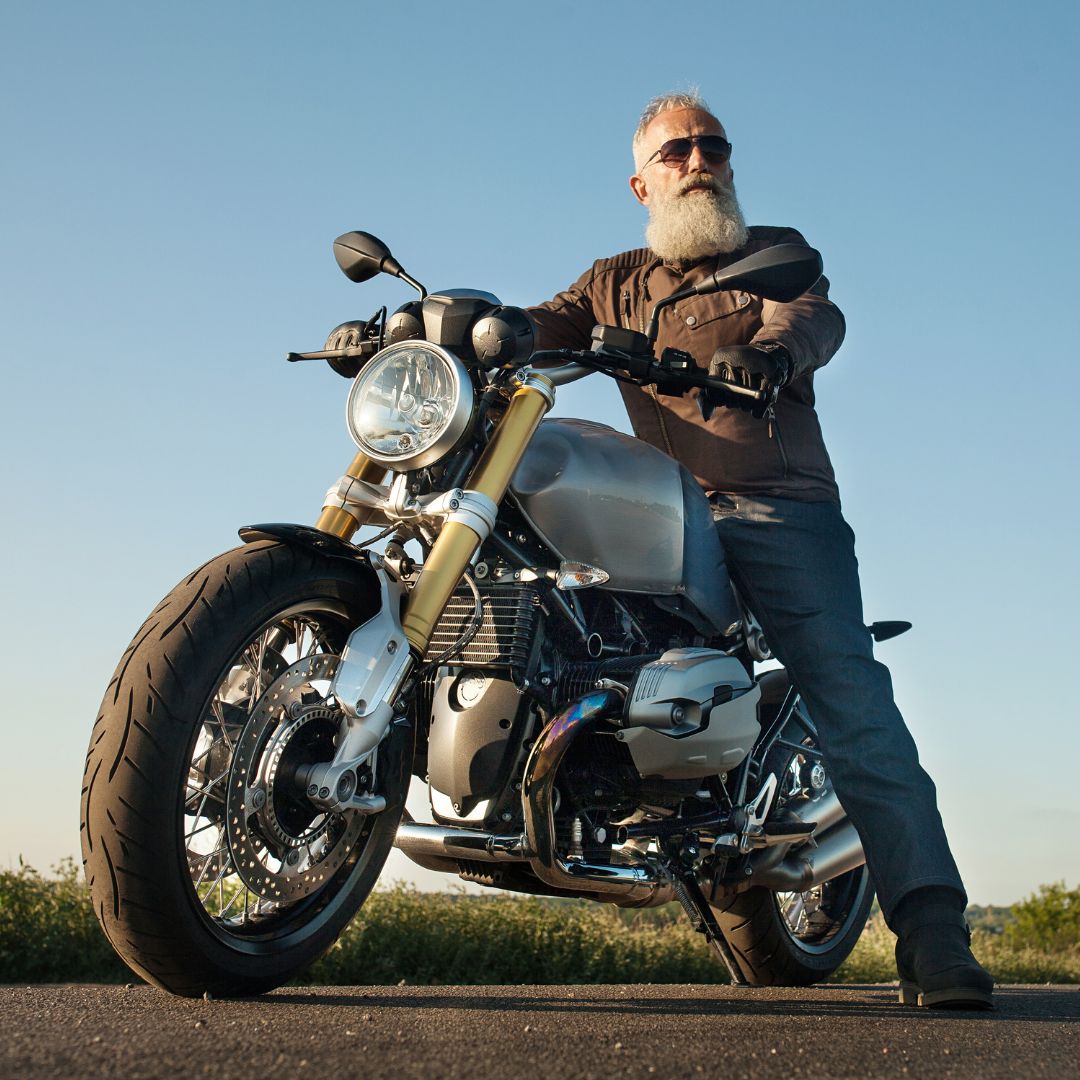 man on a motorcycle