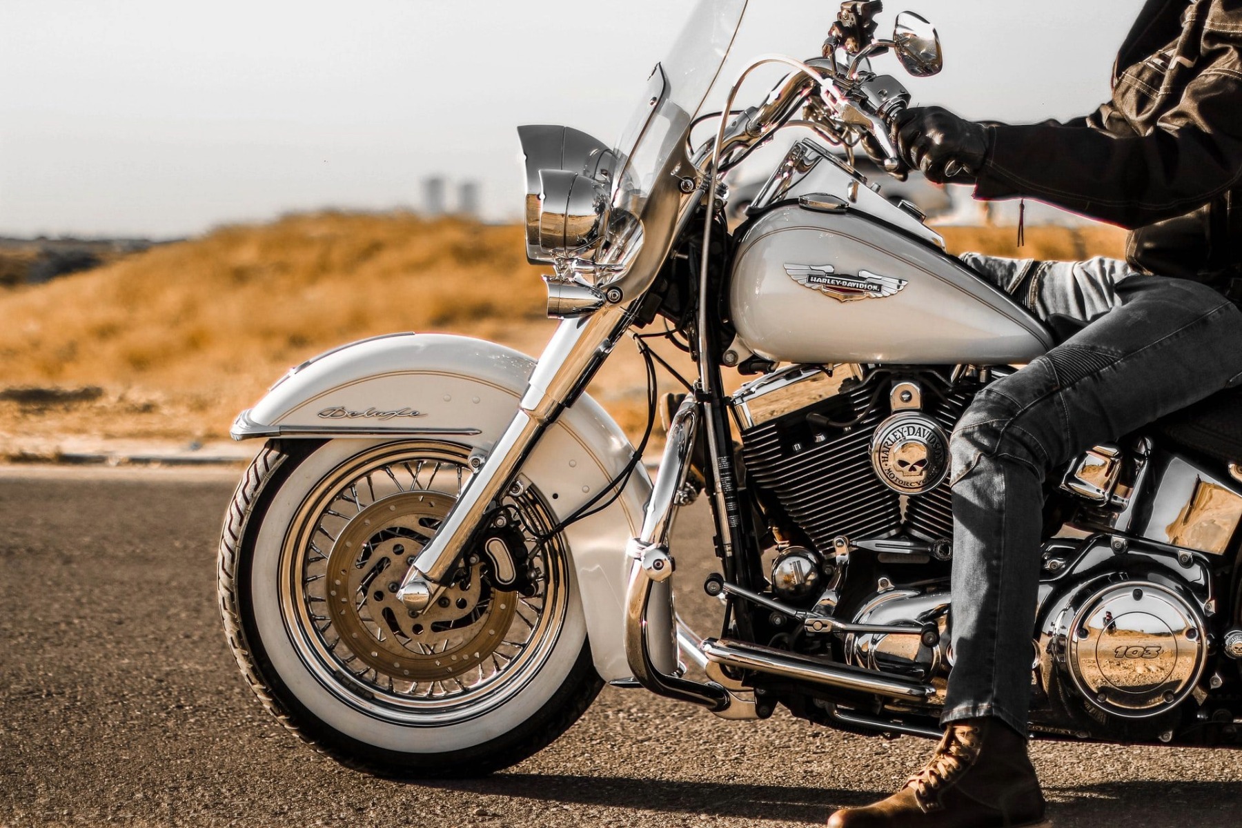 Close up of a motorcycle