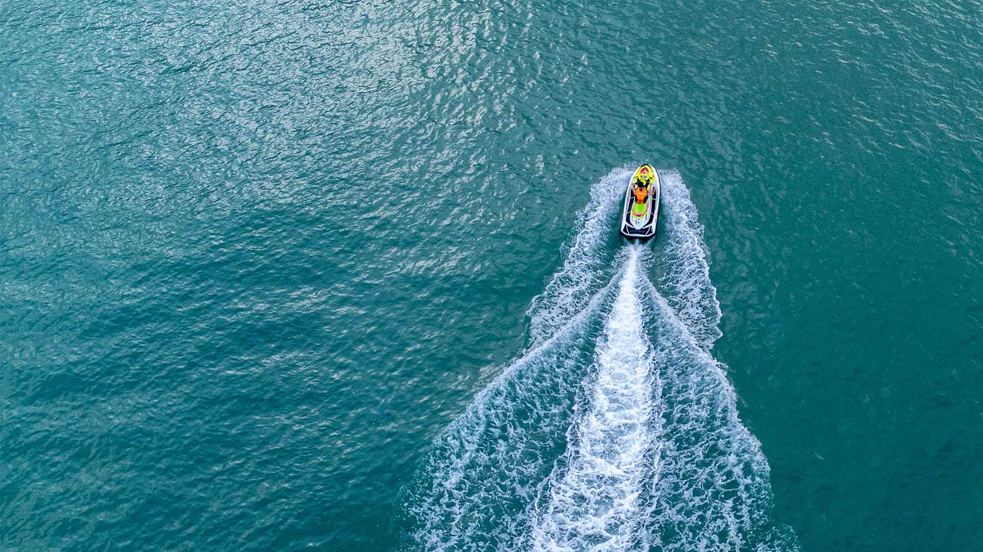 Personal watercraft on the ocean