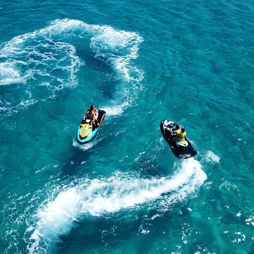 Two personal watercraft